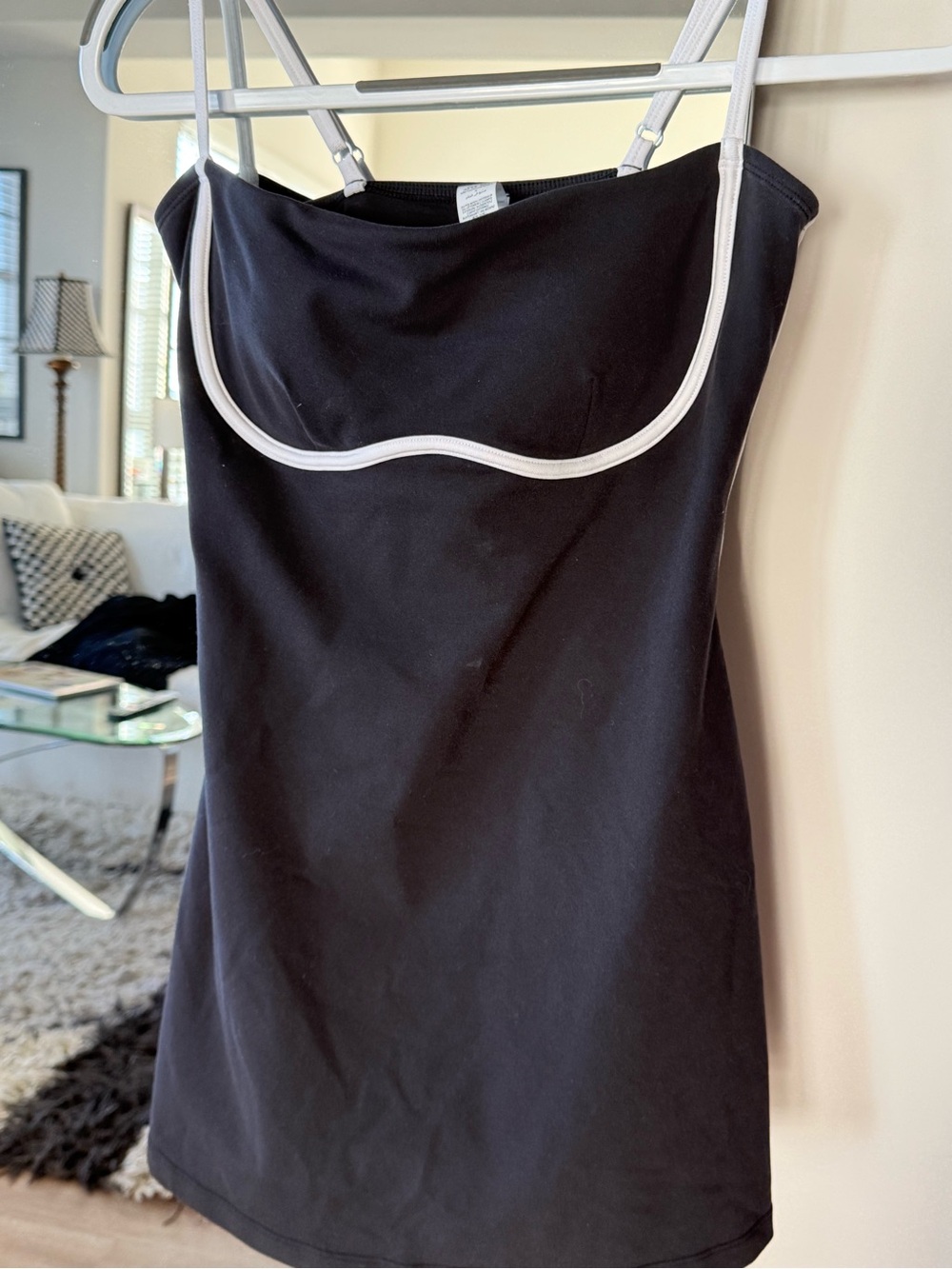 ALO Yoga Black Mini Dress with White Trim